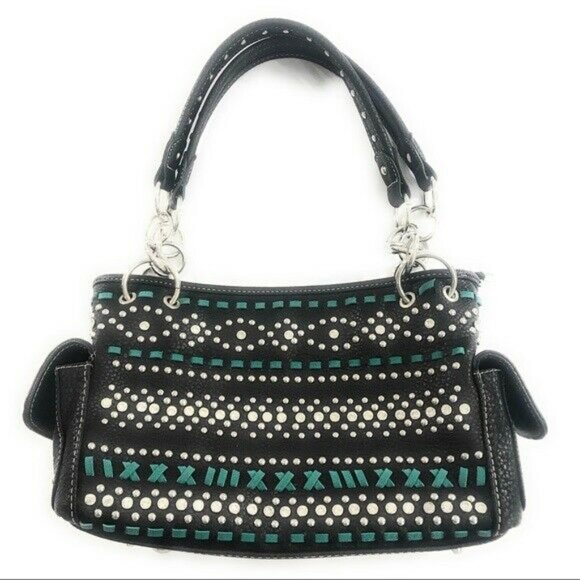 Montana West Handbags - (Sold)Montana West Silver Turquoise Studded Purse